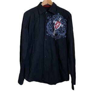 Decree Men’s Y2K Grunge Button-Up Shirt Size M